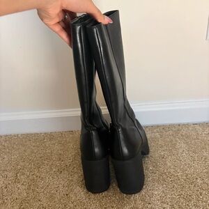 Elegant Black Heeled Boots for Women
